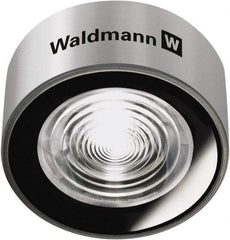 Waldmann Lighting - 24 VDC, 11 Watt, LED, Spot Machine Light - Direct Mount, 0.2m Cord, IP67, Silver - Eagle Tool & Supply