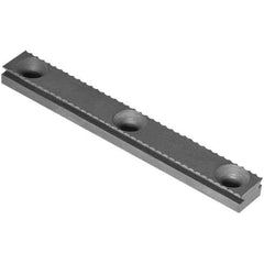 Raptor Workholding - 1 Piece Vise Serrated Dovetail Master Jaw Insert - Steel, 1/2" Long, 0.307" High - Eagle Tool & Supply