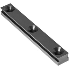 Raptor Workholding - 1 Piece Vise Straight Dovetail Master Jaw Insert - Steel, 1/2" Long, 3/8" High - Eagle Tool & Supply