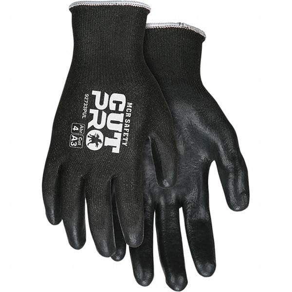 MCR Safety - Size XL, ANSI Cut Lvl A3, Puncture Lvl 3, Abrasion Lvl 4, Polyurethane Coated Cut & Puncture Resistant Gloves - Eagle Tool & Supply