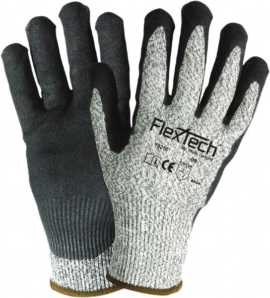 Wells Lamont - Size XS (6), ANSI Cut Lvl 7, Nitrile Coated HPPE Fiber/Stainless Steel Cut Resistant Gloves - Eagle Tool & Supply