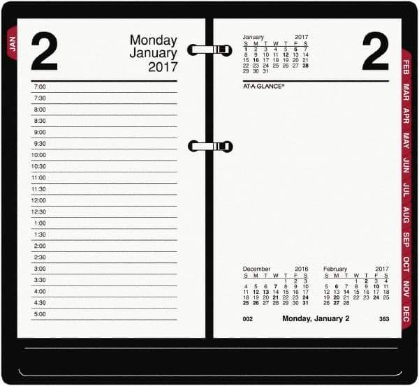 AT-A-GLANCE - 730 Sheet, 6-5/8 X 9-1/2", Plain Desk Calendar Refill - White - Eagle Tool & Supply
