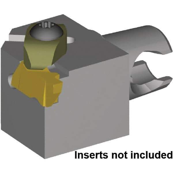 Kennametal - NG3L Insert, 25mm Head Length, Modular Grooving Cutting Unit Head - Right Hand Cut, System Size KM20, Series NE - Eagle Tool & Supply