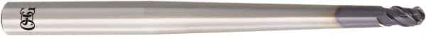 OSG - 6mm Diam, 9mm LOC, 3 Flute Solid Carbide Ball End Mill - WXS Finish, Single End, 130mm OAL, 8mm Shank Diam, Spiral Flute - Eagle Tool & Supply