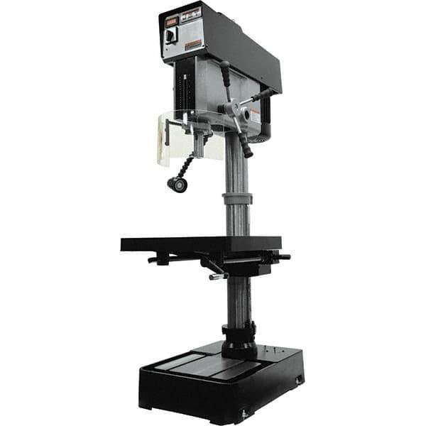 Jet - 10-7/16" Swing, Variable Speed Pulley Drill Press - Variable Speed, 2 hp, Three Phase - Eagle Tool & Supply