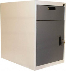 Proline - 1 Drawer, Modular Storage Cabinet - 16 Gauge Steel, 18" Wide x 26" Deep x 27-1/2" High, Blue/White - Eagle Tool & Supply