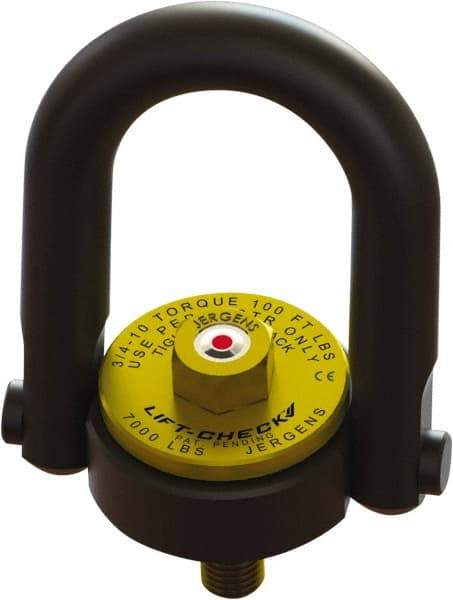 Jergens - 7,000 Lb Load Capacity Hoist Ring - 3/4-10 Thread, Alloy Steel - Eagle Tool & Supply