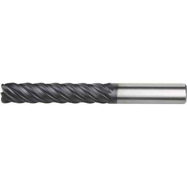 Kennametal - 25mm, 5 Flute, Single End, Solid Carbide, 6mm Corner Radius End Mill - 190mm OAL, Right Hand Flute, 125mm LOC, Right Hand Cut - Eagle Tool & Supply