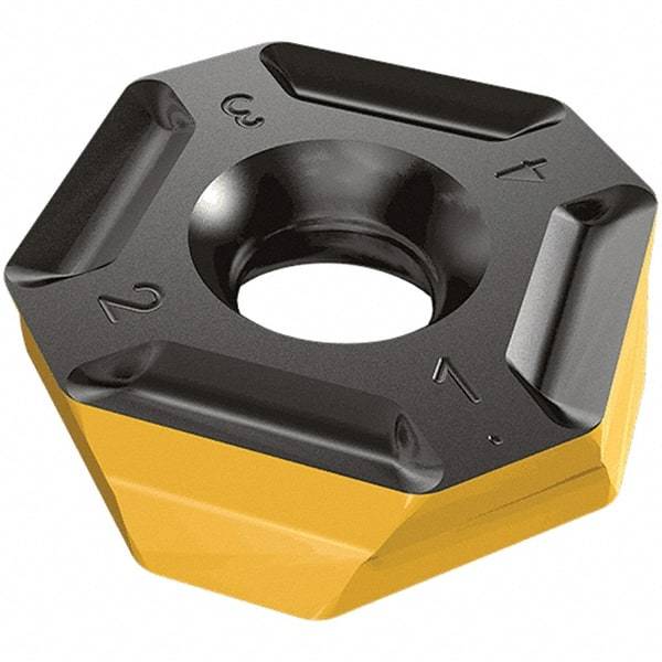 Iscar - HM390 TDKT150520 PDR Grade IC830 Carbide Milling Insert - TiAlN/AlTiN/TiN Finish, 5.85mm Thick, 11.5mm Inscribed Circle, 2mm Corner Radius - Eagle Tool & Supply