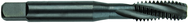 M3 x 0.50 Dia. - D3 - 2 FL - Premium HSS - TiCN Semi Bottoming Spiral FL Tap - Eagle Tool & Supply