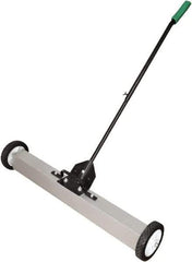 Shields Magnetics - 36" Long Push Magnetic Sweeper with Wheels - 4" Wide x 3" High x 36" Long, 7" Wheel Diam, 1 to 2" Clearance - Eagle Tool & Supply