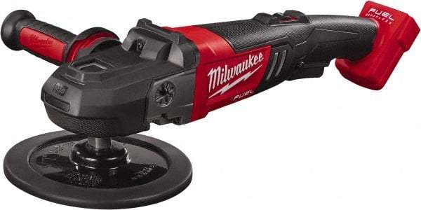 Milwaukee Tool - 7" Pad Diam, 2,200 RPM, Handheld Cordless Polisher - 18 Volts - Eagle Tool & Supply