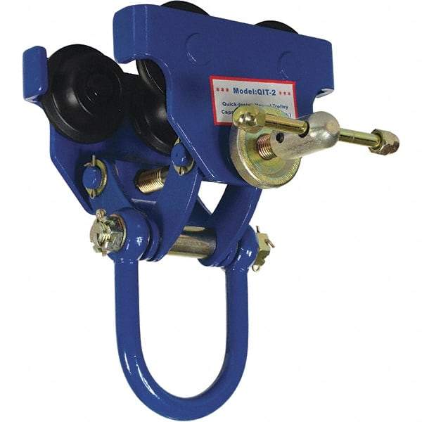 Vestil - 1 Ton Capacity Quick Install Manual Trolley - 3" to 5" Flange Width - Eagle Tool & Supply
