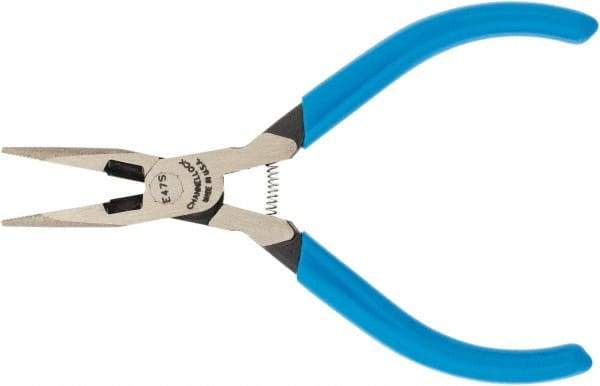 Channellock - 4.86" OAL, 1" Jaw Length, Long Nose Side Cutting Pliers - Standard Head, Cushion Grip Handles - Eagle Tool & Supply