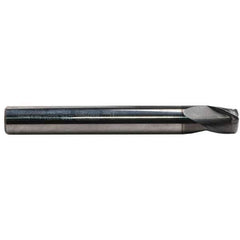 Emuge - 8mm Small End Diam, 8mm LOC, Solid Carbide 3 Flute Tapered Corner Radius End Mill - AlCr Finish, 68mm OAL, 10mm Shank Diam, Spiral Flute, 30° Helix - Eagle Tool & Supply