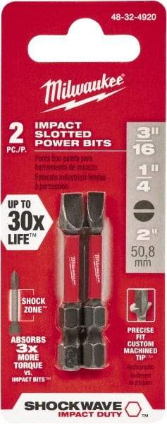 Milwaukee Tool - Impact Ready Accessory Set - 1/4" Hex Drive, Slotted Point - Eagle Tool & Supply