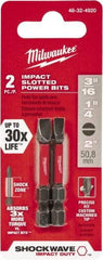 Milwaukee Tool - Impact Ready Accessory Set - 1/4" Hex Drive, Slotted Point - Eagle Tool & Supply