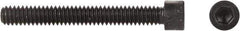 Made in USA - 1/4-20 UNC Hex Socket Drive, Socket Cap Screw - Alloy Steel, Black Oxide Finish, Fully Threaded, 2-1/2" Length Under Head - Eagle Tool & Supply