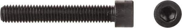 Made in USA - #8-32 Thread Hex Socket Drive, Socket Cap Screw - Grade ASTM A574 Alloy Steel, Black Oxide Finish, Fully Threaded, 2" Length Under Head - Eagle Tool & Supply