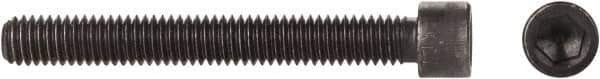 Made in USA - 3/8-16 UNC Hex Socket Drive, Socket Cap Screw - Alloy Steel, Black Oxide Finish, Fully Threaded, 2-1/2" Length Under Head - Eagle Tool & Supply