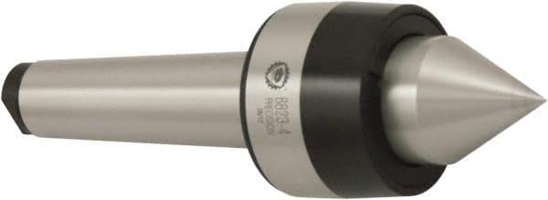 Bison - MT3 Morse Taper Shank, 48mm Head Diam, Live Center - 6,000 Max RPM, 28mm Point Diam, 1.28" Point Len, 440 Lb Max Workpiece, Standard Point - Eagle Tool & Supply