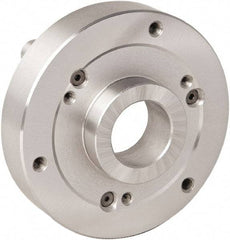 Bison - Adapter Back Plate for 6" Diam Bison Set-Tru Lathe Chucks - D1-8 Mount, 42mm Through Hole Diam - Eagle Tool & Supply