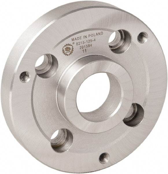Bison - Adapter Back Plate for 5" Diam Bison Set-Tru Lathe Chucks - A1/A2-4 Mount, 35mm Through Hole Diam - Eagle Tool & Supply