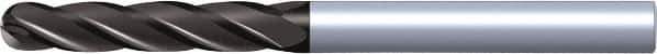 Kennametal - 20mm Diam, 56mm LOC, 4 Flute Solid Carbide Ball End Mill - TiAlN Finish, Single End, 125mm OAL, 20mm Shank Diam - Eagle Tool & Supply