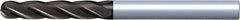 Kennametal - 20mm Diam, 56mm LOC, 4 Flute Solid Carbide Ball End Mill - TiAlN Finish, Single End, 125mm OAL, 20mm Shank Diam - Eagle Tool & Supply