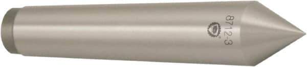 Bison - 1.24" Head Diam, Standard Point Solid Dead Center - 4MT Morse Taper, 14mm Point Diam - Eagle Tool & Supply