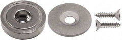 Mag-Mate - 3/8" Long x 61/62" Wide x 61/62" High, Magnetic Touch Latch - Neodymium & Steel, with Nickel Plated Finish - Eagle Tool & Supply