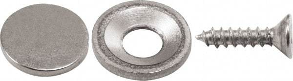 Mag-Mate - 1/8" Long x 9/16" Wide x 9/16" High, Magnetic Touch Latch - Neodymium & Steel, with Nickel Plated Finish - Eagle Tool & Supply