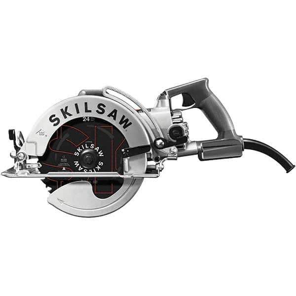 Skilsaw - 15 Amps, 8-1/4" Blade Diam, 4,700 RPM, Electric Circular Saw - 120 Volts, 8' Cord Length, 7/8" Arbor Hole, Left Blade - Eagle Tool & Supply