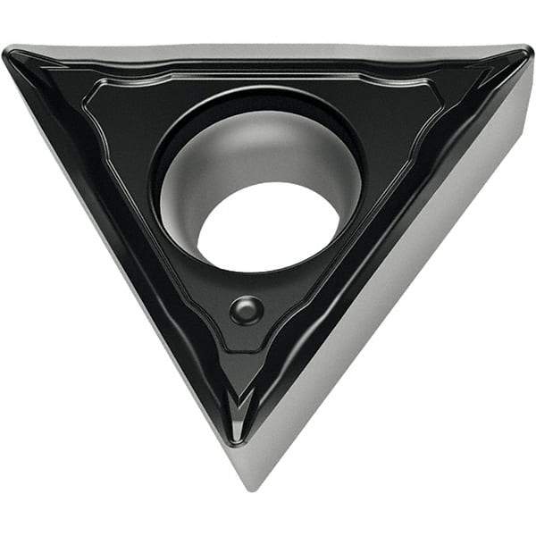 Walter - TCMT FM4 Grade WSM10S Turning Insert - TiAlN+Al2O3+(Al) Finish, 60° Triangle, 9.53mm Inscr Circle, 3.97mm Thick, 0.4mm Corner Radius - Eagle Tool & Supply