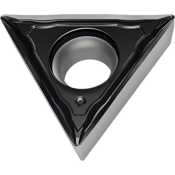 Walter - TCMT FM4 Grade WSM10S Turning Insert - TiAlN+Al2O3+(Al) Finish, 60° Triangle, 9.53mm Inscr Circle, 3.97mm Thick, 0.8mm Corner Radius - Eagle Tool & Supply