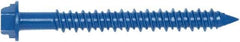 Powers Fasteners - 1/4" Diam, 5" OAL, Phillips Drive, Concrete Screw & Masonry Fastener - Carbon Steel, Perma-Seal Finish, Includes #3 Phillips Bit - Eagle Tool & Supply