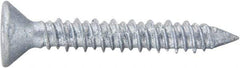 Powers Fasteners - 3/16" Diam, 2-1/4" OAL, Phillips Drive, Concrete Screw & Masonry Fastener - Stainless Steel, Perma-Seal Finish, Includes #3 Phillips Bit - Eagle Tool & Supply