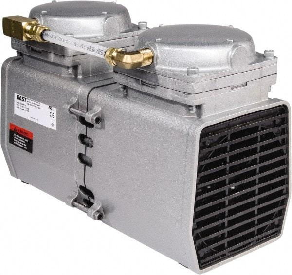 Gast - Diaphragm-Type Vacuum Pumps Horsepower: 1/2 Cubic Feet per Minute: 3.30 - Eagle Tool & Supply