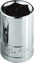 SK - 5/8", 1/4" Drive, Standard Hand Socket - 6 Points, Steel, Chrome Finish - Eagle Tool & Supply