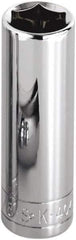 SK - 3/8", 1/2" Drive, Deep Hand Socket - 6 Points, Steel, Chrome Finish - Eagle Tool & Supply