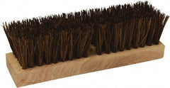 O-Cedar - 2" Bristle Length, Palmyra Deck Scrub Brush - 10" Long x 3" Wide Head, 10" OAL, Black, Wood Block - Eagle Tool & Supply