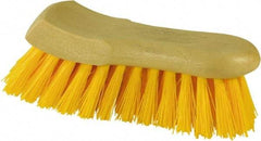 O-Cedar - 1-3/8" Bristle Length, Polypropylene Utility Scrub Brush - 6" Long x 3" Wide Head, 6" OAL, Beige, Plastic Block - Eagle Tool & Supply