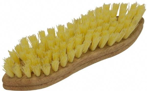 O-Cedar - 1" Bristle Length, Polypropylene Scrub Brush - 9" Long x 2-1/2" Wide Head, 9" OAL, Beige, Foam Block - Eagle Tool & Supply