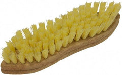 O-Cedar - 1" Bristle Length, Tampico Scrub Brush - 11" Long x 3" Wide Head, 11" OAL, Beige, Wood Block - Eagle Tool & Supply