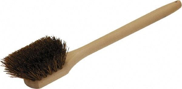 O-Cedar - 2" Bristle Length, Palmyra Utility Scrub Brush - 20" Long x 3" Wide Head, 20" OAL, Beige, Wood Block - Eagle Tool & Supply