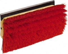 O-Cedar - 2" Bristle Length, Polypropylene Scrub Brush - 10" Long x 5" Wide Head, 10" OAL, Red, Plastic Block - Eagle Tool & Supply