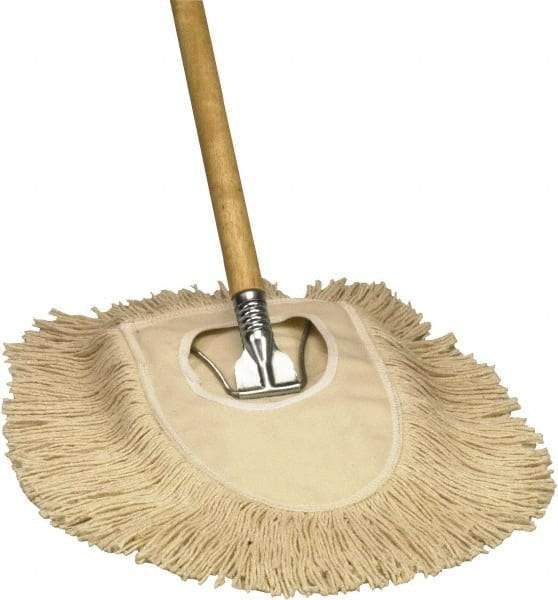 O-Cedar - 54" Long x 8-1/2" Wide Metal & Wood Dust Mop Frame & Handle - Beige, Gray & Tan, Slip-On - Eagle Tool & Supply