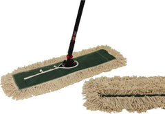 O-Cedar - 60" Long x 24" Wide Cotton & Metal Dust Mop Kit - White, Green & Black, Snap-On - Eagle Tool & Supply