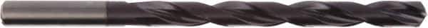 DORMER - 4.4mm, 140° Point, Spiral Flute, Solid Carbide Taper Length Drill Bit - TiAlN Finish, 48mm Flute Length, 90mm OAL - Eagle Tool & Supply