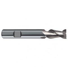 14mm Dia. - 83mm OAL - 45° Helix Bright Carbide End Mill - 2 FL - Eagle Tool & Supply